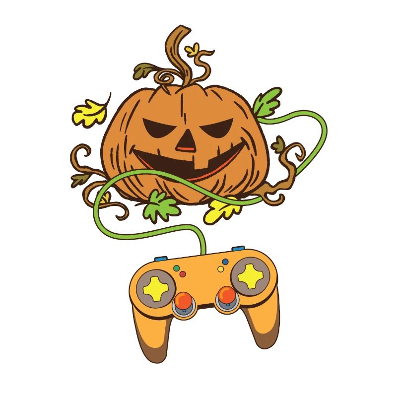 Halloween Pumpkin Head Video Game Controller