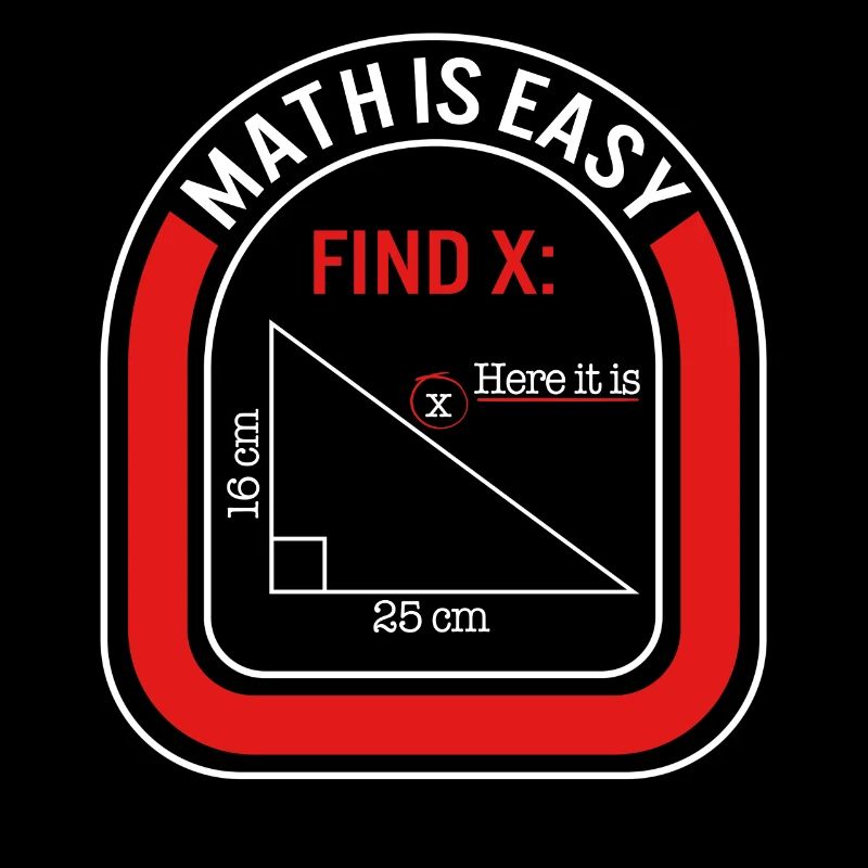 Math Shirt, Math Is Easy Find X Here It Is Tee,