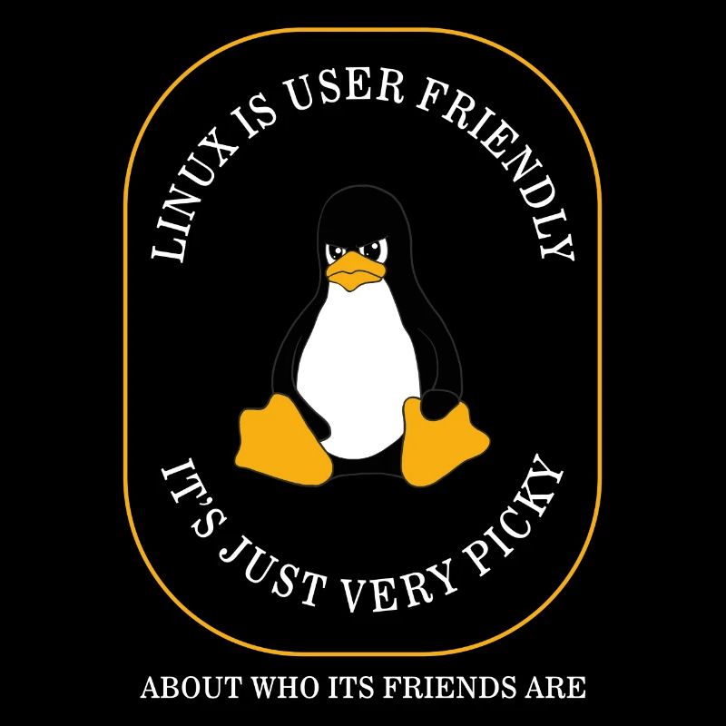 Chemise de programmeur, Linux est convivial c’est