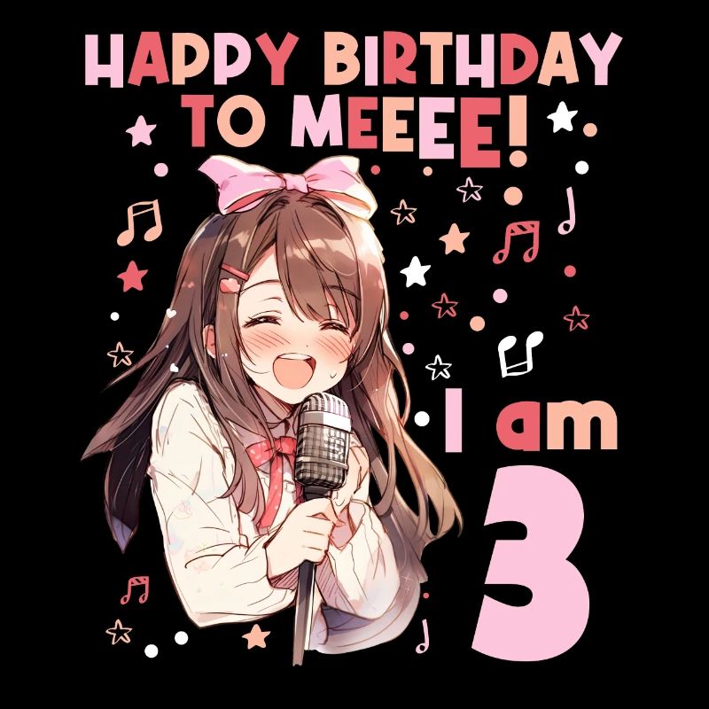 Anime Mandga K-Pop KPop Mädchen 3. Geburtstag