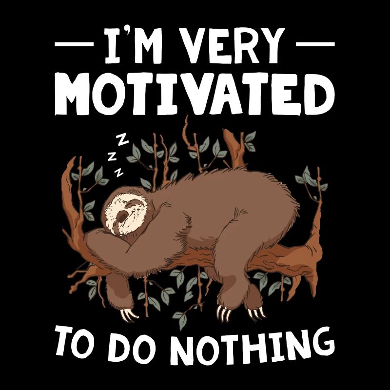 Funny Sloth Do Nothing Procrastination Sloth