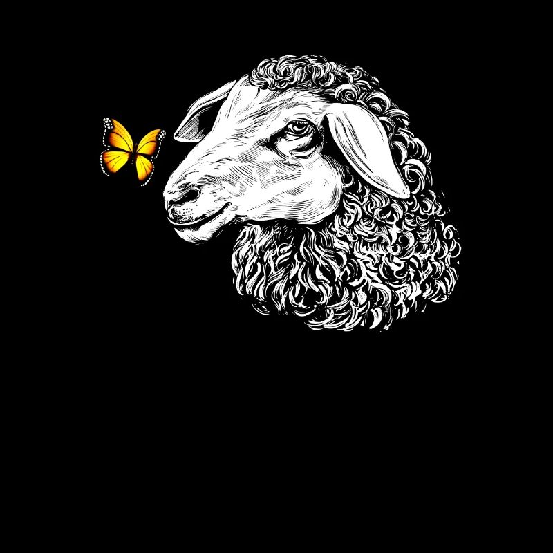 Mouton avec papillon