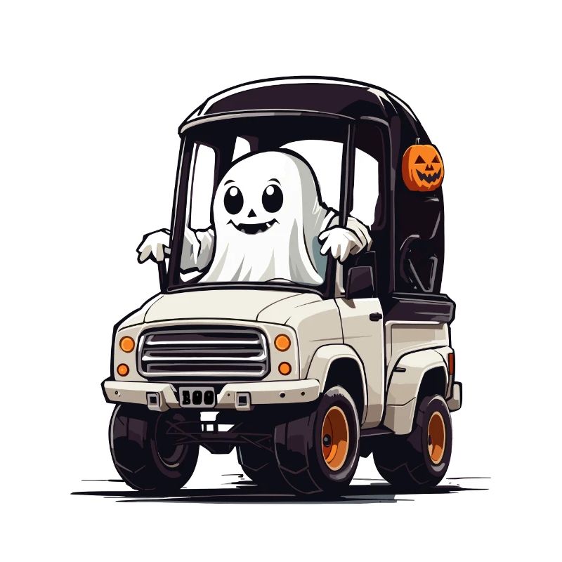 Ghost Driver Halloween Ghost Fun on Wheels