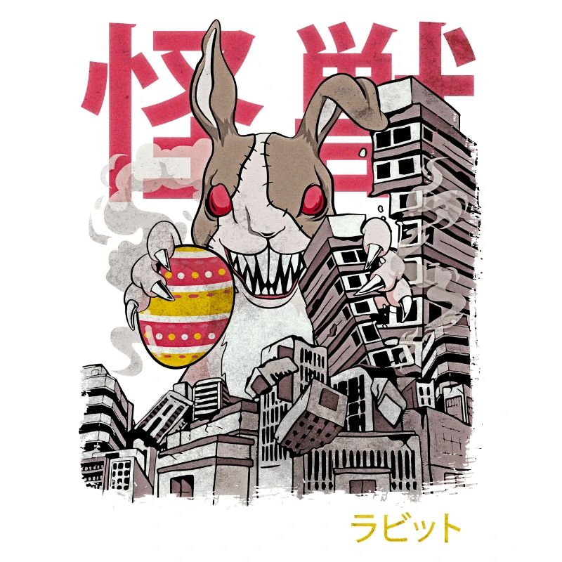 Kaiju Rabbit Japanese Anime Monster Easter Egg