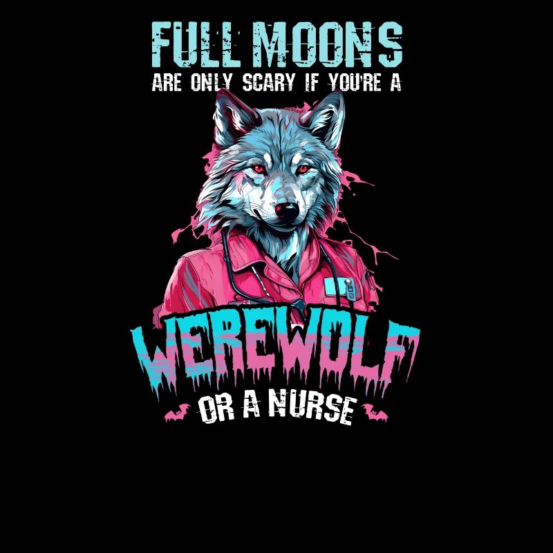 Halloween-Krankenschwester nur beängstigend, wenn Werwolf oder Krankenschwester