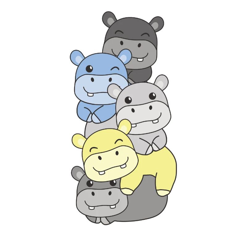 Periboy Flag Pride LGBTQ Mignon Hippo Stack