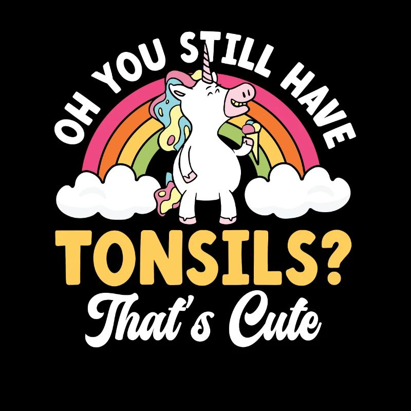 Tonsils Süßes Einhorn Eis Creme Mandelentfernung