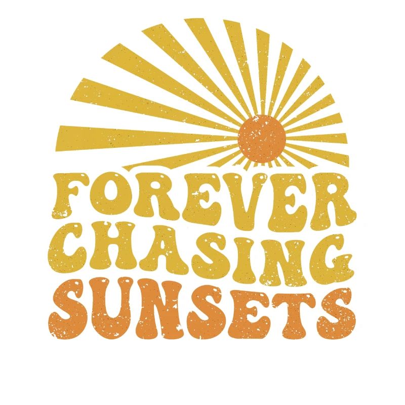 Forever Chasing Sunsets Retro Summer Vacation