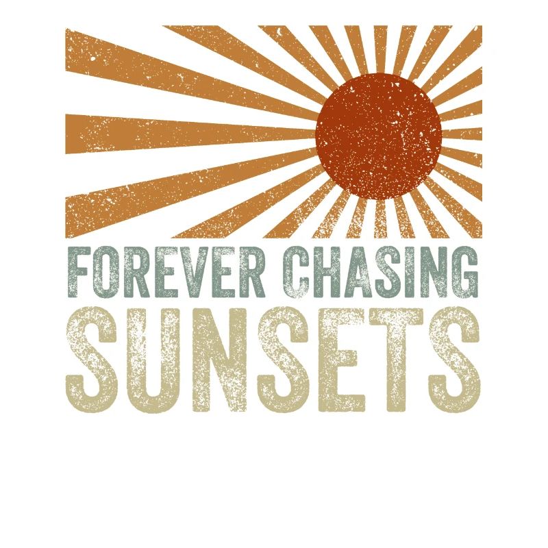 Forever Chasing Sunsets Retro Summer Vacation