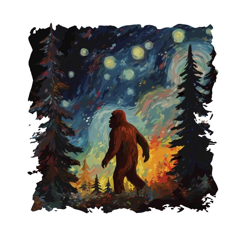 Gemälde Kunst Sasquatch Funny Graphic Acts