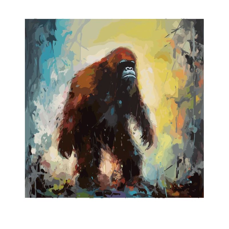 Gemälde Kunst Sasquatch Funny Graphic Acts