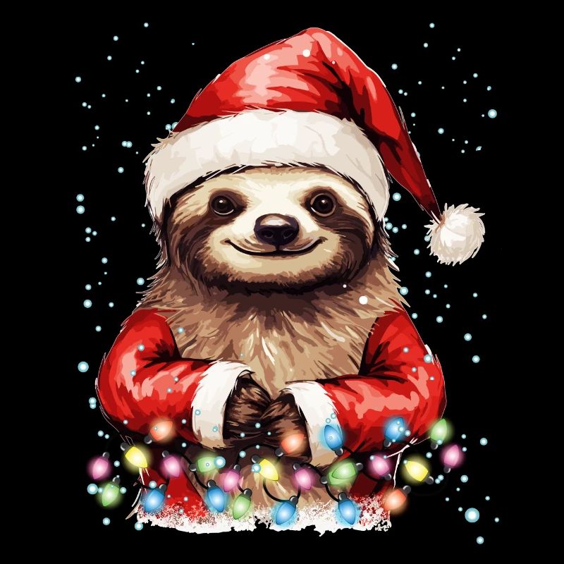 Funny Sloth Christmas, Lazy Sloth Christmas Graphi