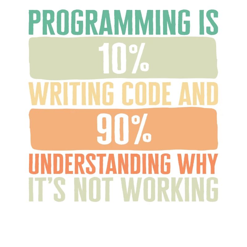 Programmierer-Shirt, Programmieren ist 10 Code schreiben