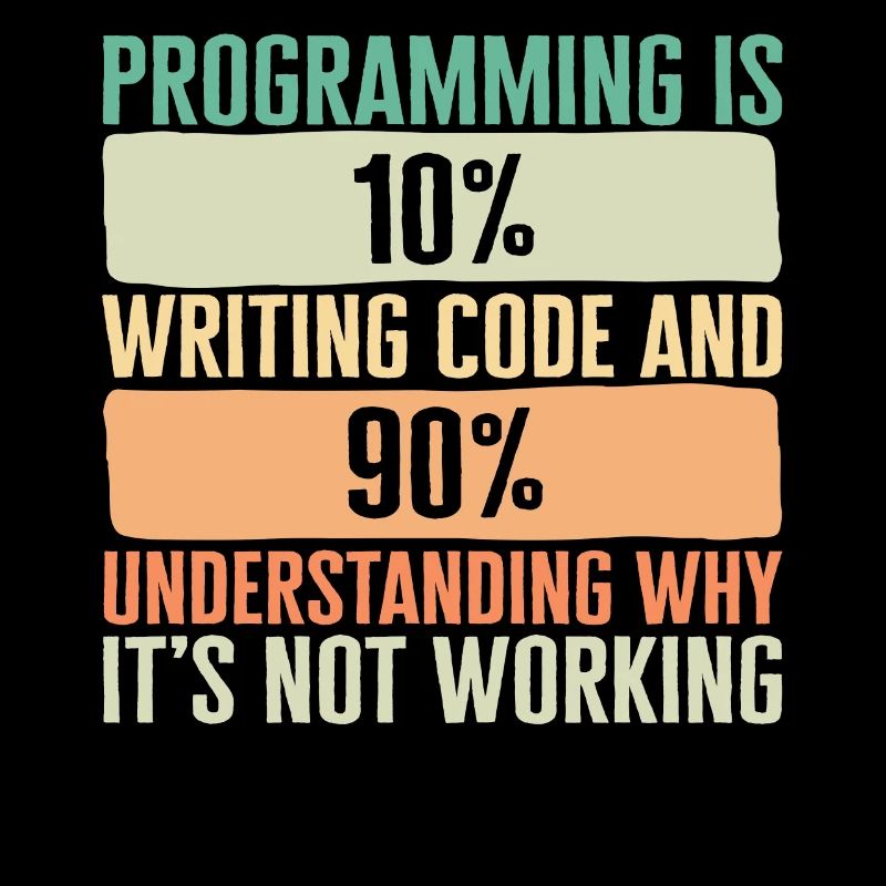 Chemise de programmeur, la programmation c’est 10 écrire du code