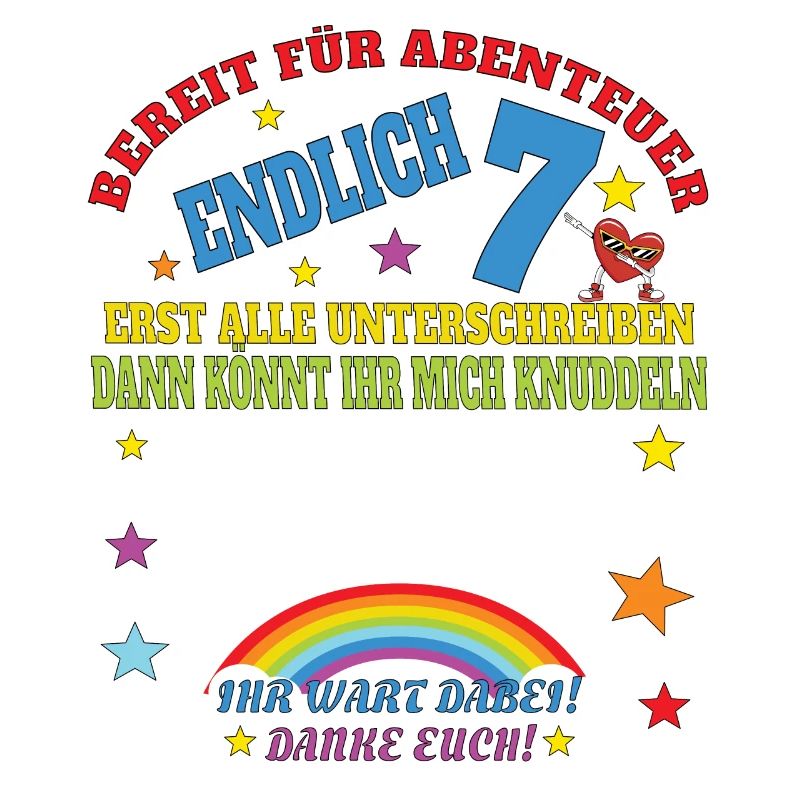 7. Geburtstag Junge & Mädchen Gästebuch