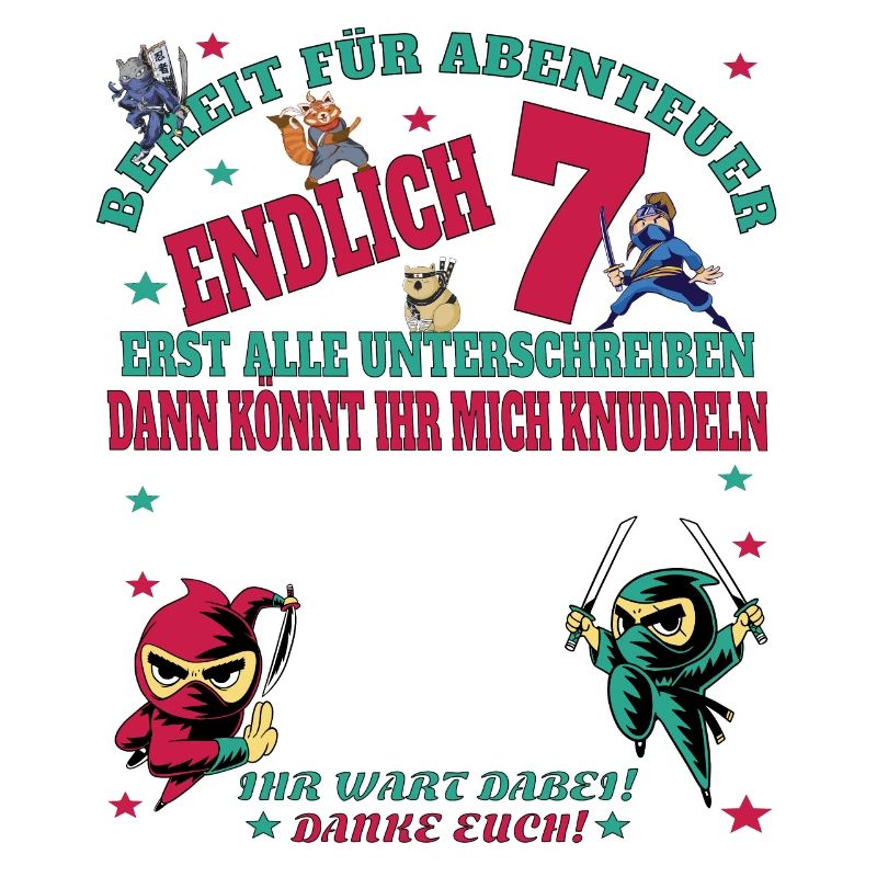 7. Geburtstag Junge & Mädchen Gästebuch