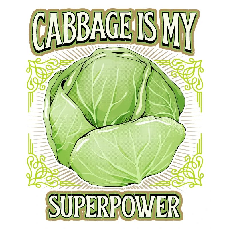 Cabbage, white cabbage, sauerkraut, funny comic book saying