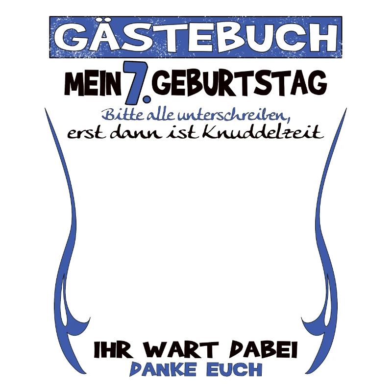 7. Geburtstag Junge & Mädchen Gästebuch