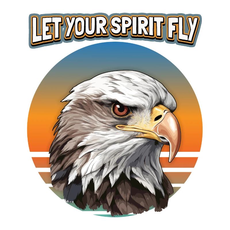 Adler-Motiv, Adler Illustration, Spruch