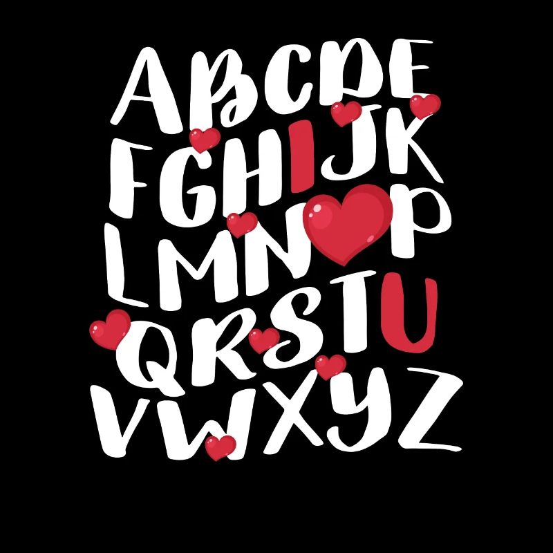 ABC Kreide Alphabet Ich liebe dich Lehrer Student