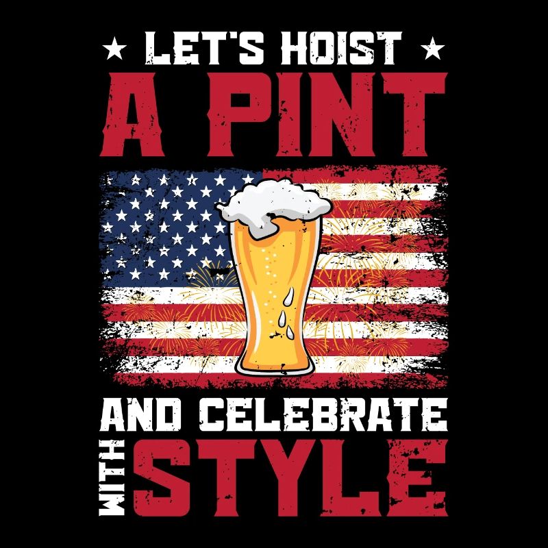 USA Independence Beer Drinking Freedom