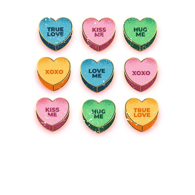 Joyeuse Saint-Valentin Candy Conversation Coeurs