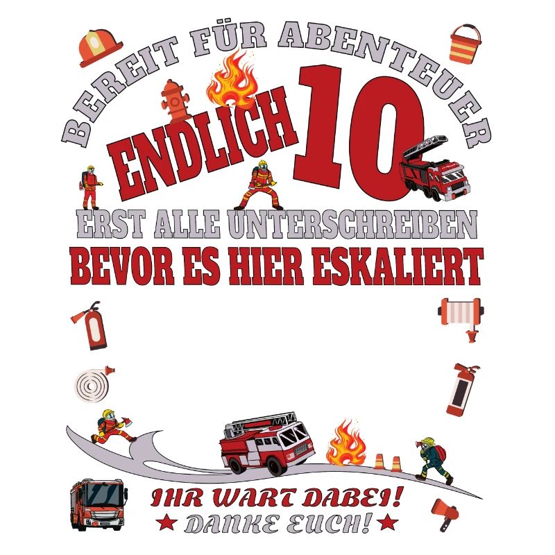 10. Geburtstag Junge & Mädchen Gästebuch