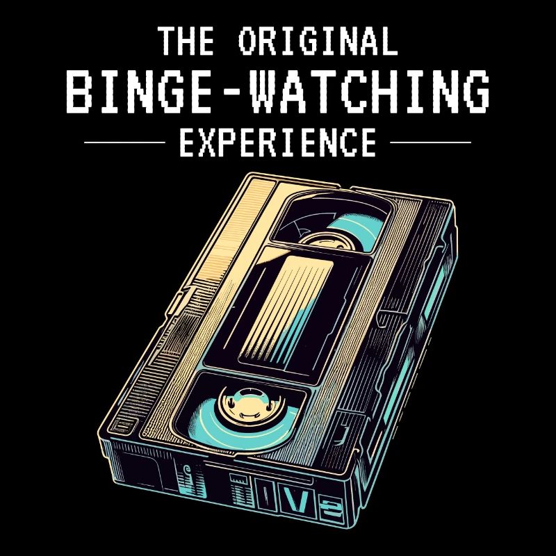 Retro VHS Tape Nostalgic 80s Binge-Watching
