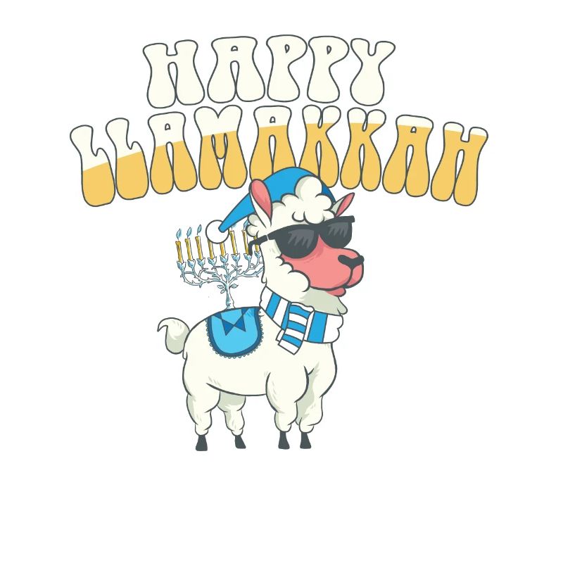 Juif Hanoukka Joyeux Llamakkah Chrismukkah Lama