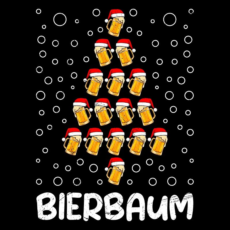 Biertrinker Bierbaum Weihnachtsbaum Bierfan