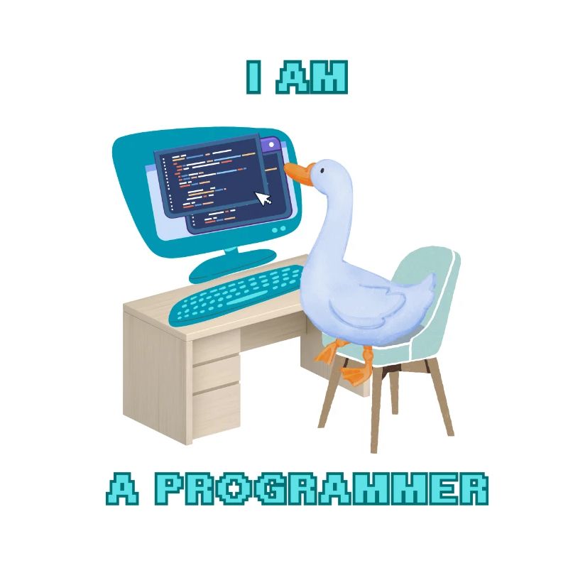 Un canard programmeur, un design amusant pour les programmeurs