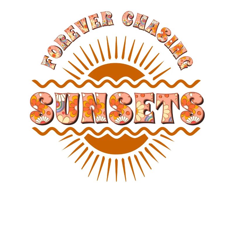 Forever Chasing Sunsets Retro Summer Vacation