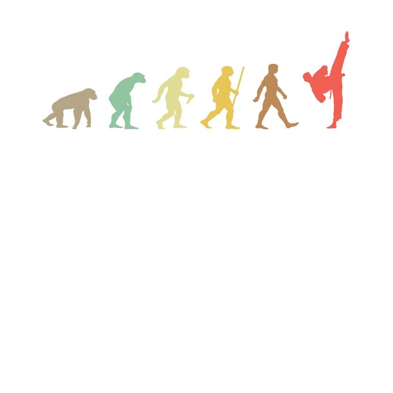 Vintage Karate Retro Kampfkunst Evolution