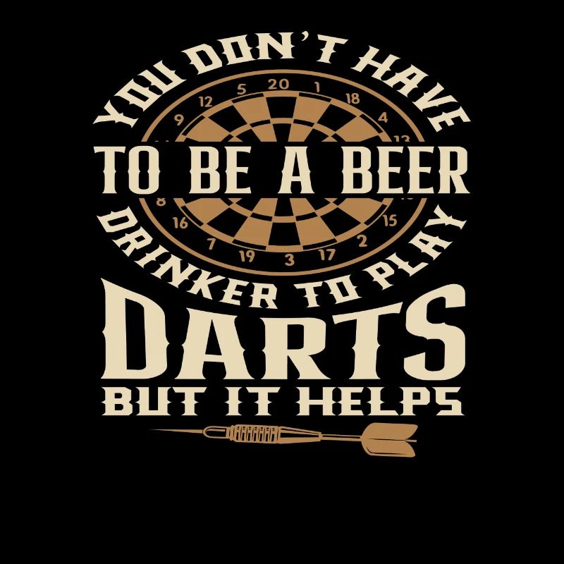 Funny Beer Drinker Dart Player