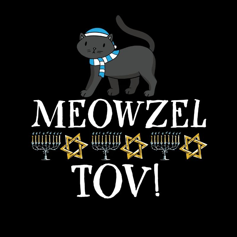 Meowzel Tov Joyeux Hanoukka Chat juif de Chrismukkah