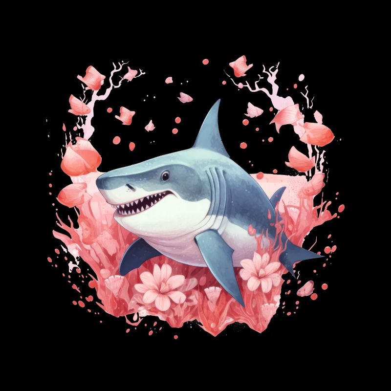Shark Love Bubbles Valentinstag Unterwasser
