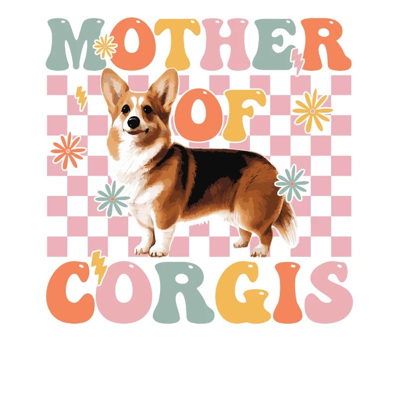 Groovy Corgi Mom Hundemutter