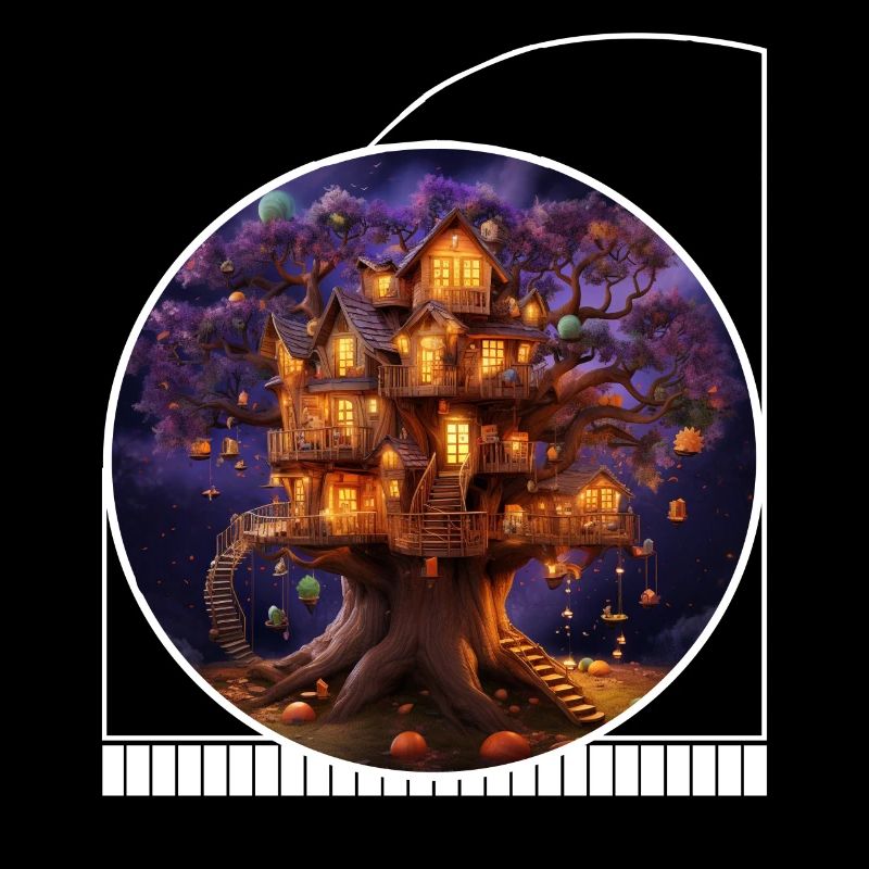 Treehouse Banshee Library Cottagecore Halloween
