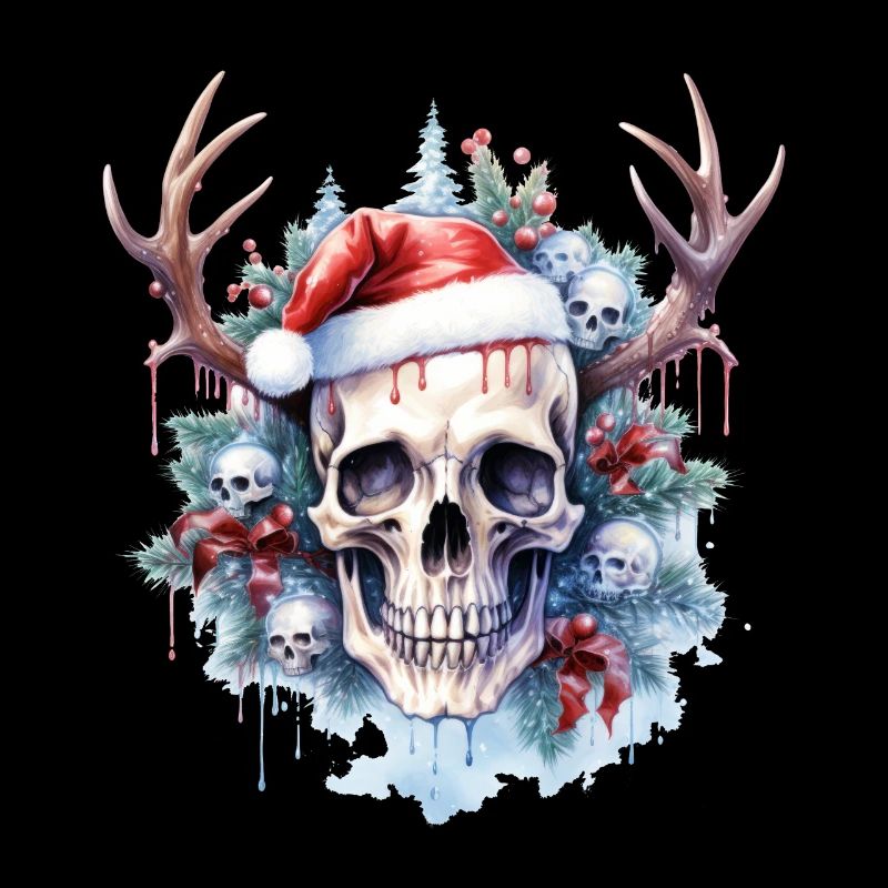 Frosty Celebration Skull Tee Christmas Magic