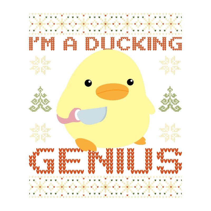 Ente mit Messer Meme - Quacking Genius Christmas