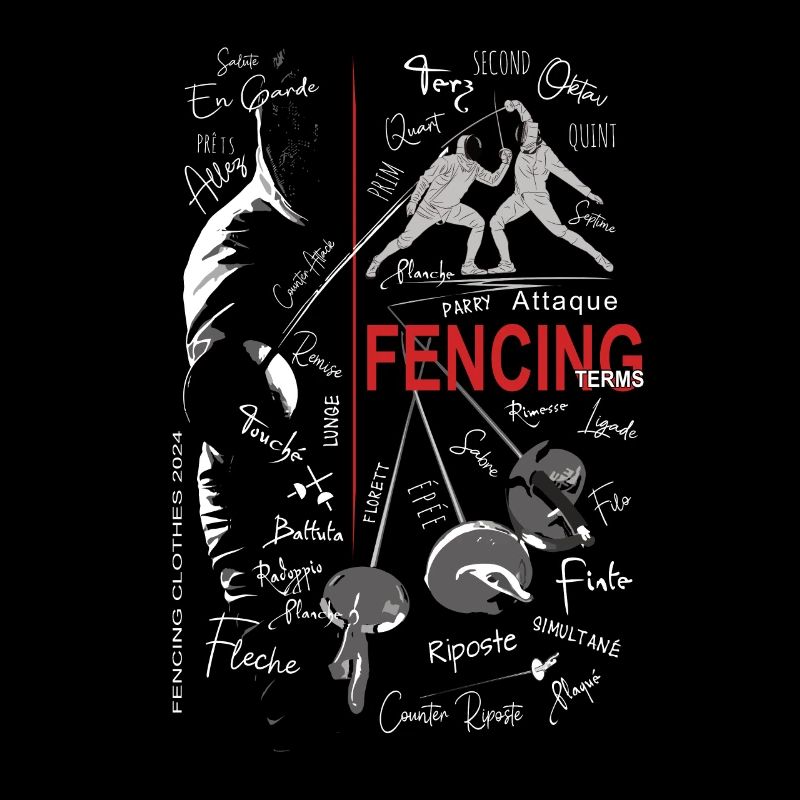 Fechten Begriffe Training Geschenk