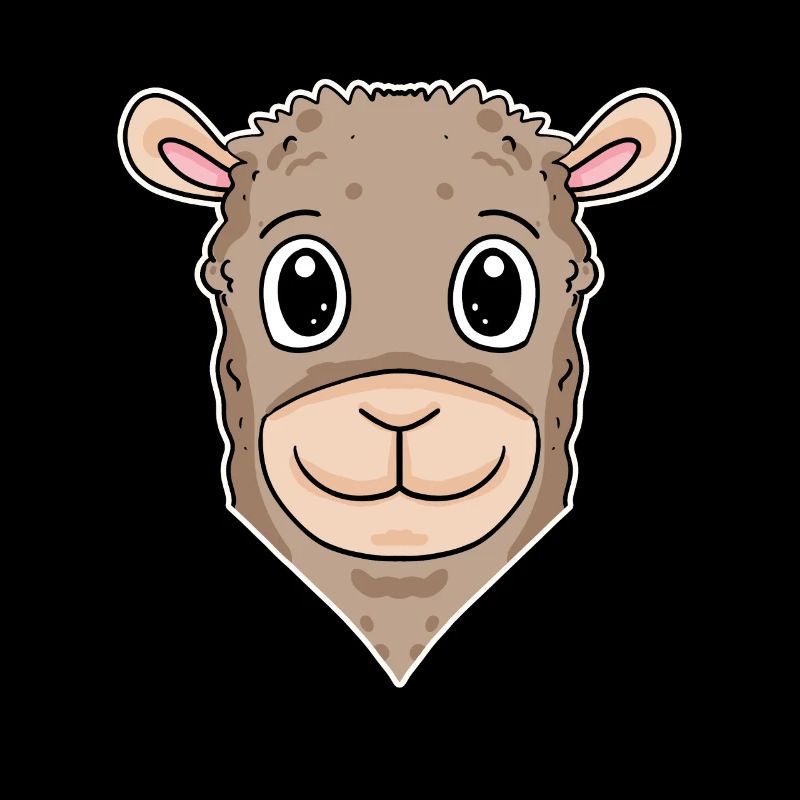 Tête d’animal de lama Tête d’animal