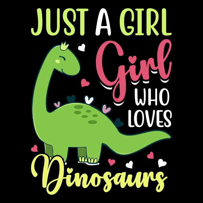 einfach ein Mädchen, das Dinosaurier liebt