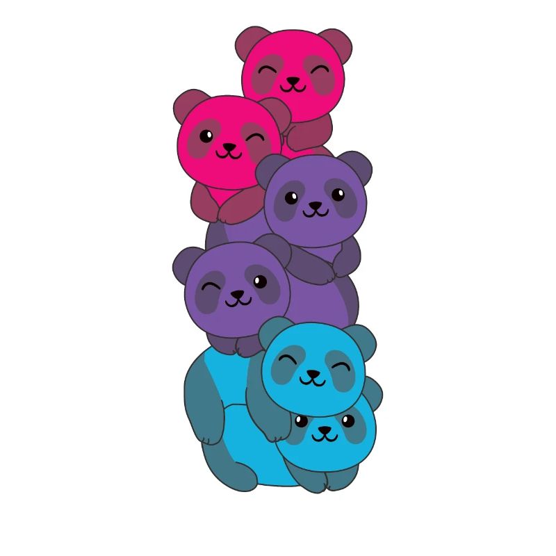 Androgynous Flag Pride LGBTQ Cute Panda