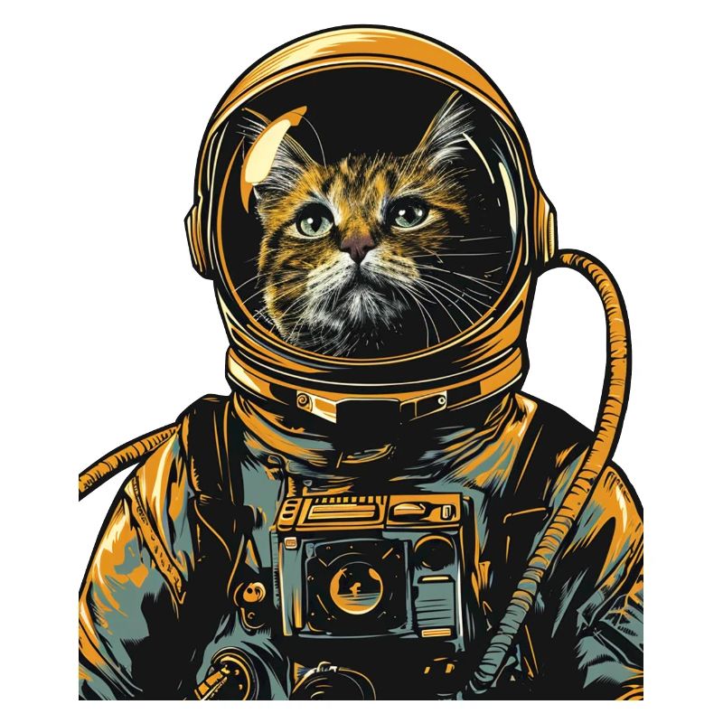 Astronaute Chat Explorateur De L’espace Drôle