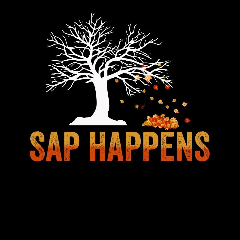 Maple Syrup Tree Tapping Funny Autumn