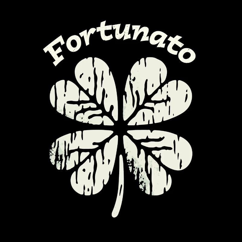 Fortunato Emblem Distressed Four-Leaf