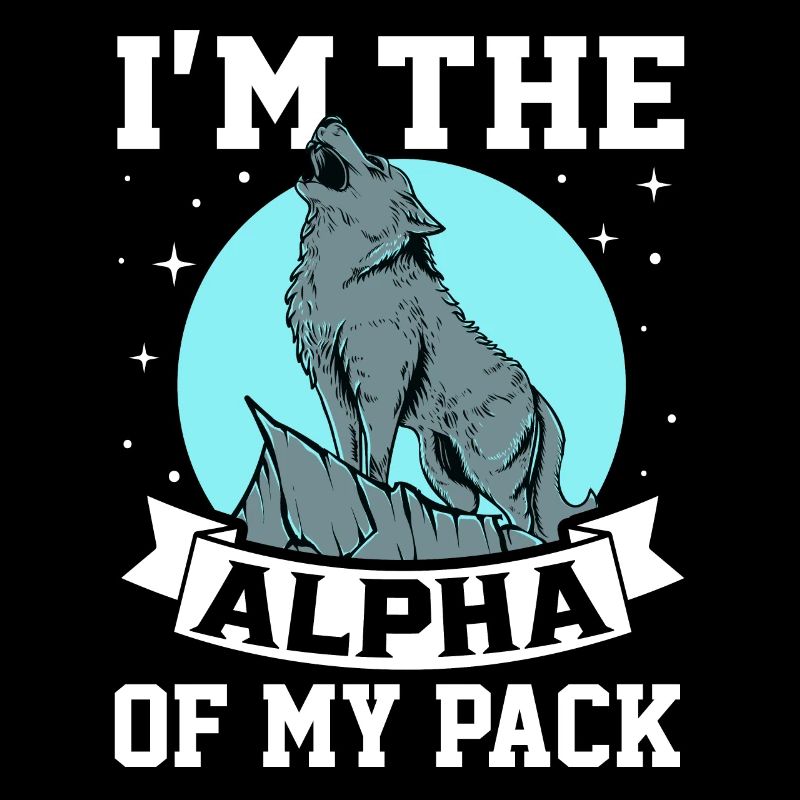 Lustiges Alphamännchen Wolf