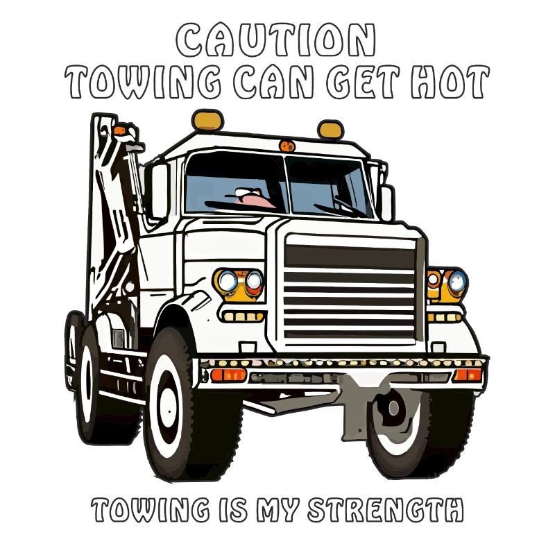 ABSCHLEPPWAGEN CAUTION TOWING CAN GET HOT
