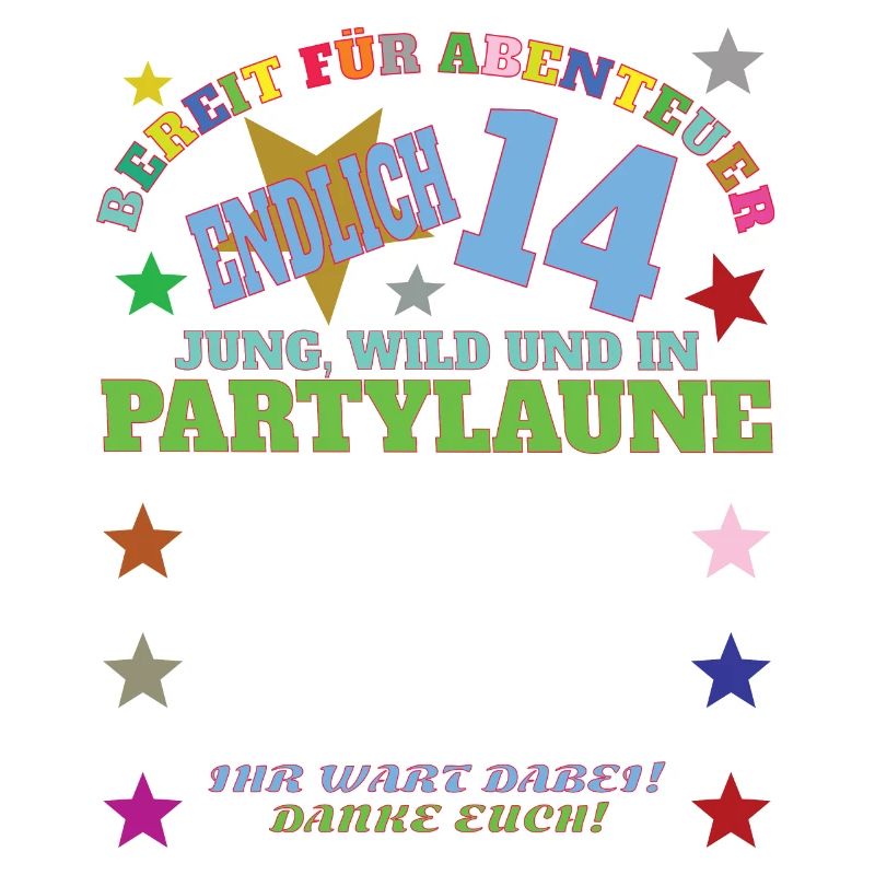 14. Geburtstag Mädchen & Junge Gästebuch